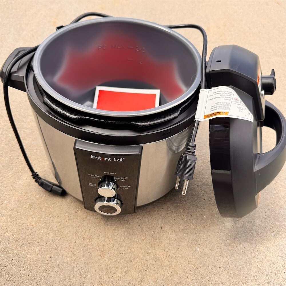Instant Pot Easy 6 Qt 3-in-1 Electric Pressure Cooker Slow Cooker w/ Lid